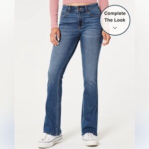 Hollister Women’s Mid-Rise Medium Wash Boot Cut Jeans